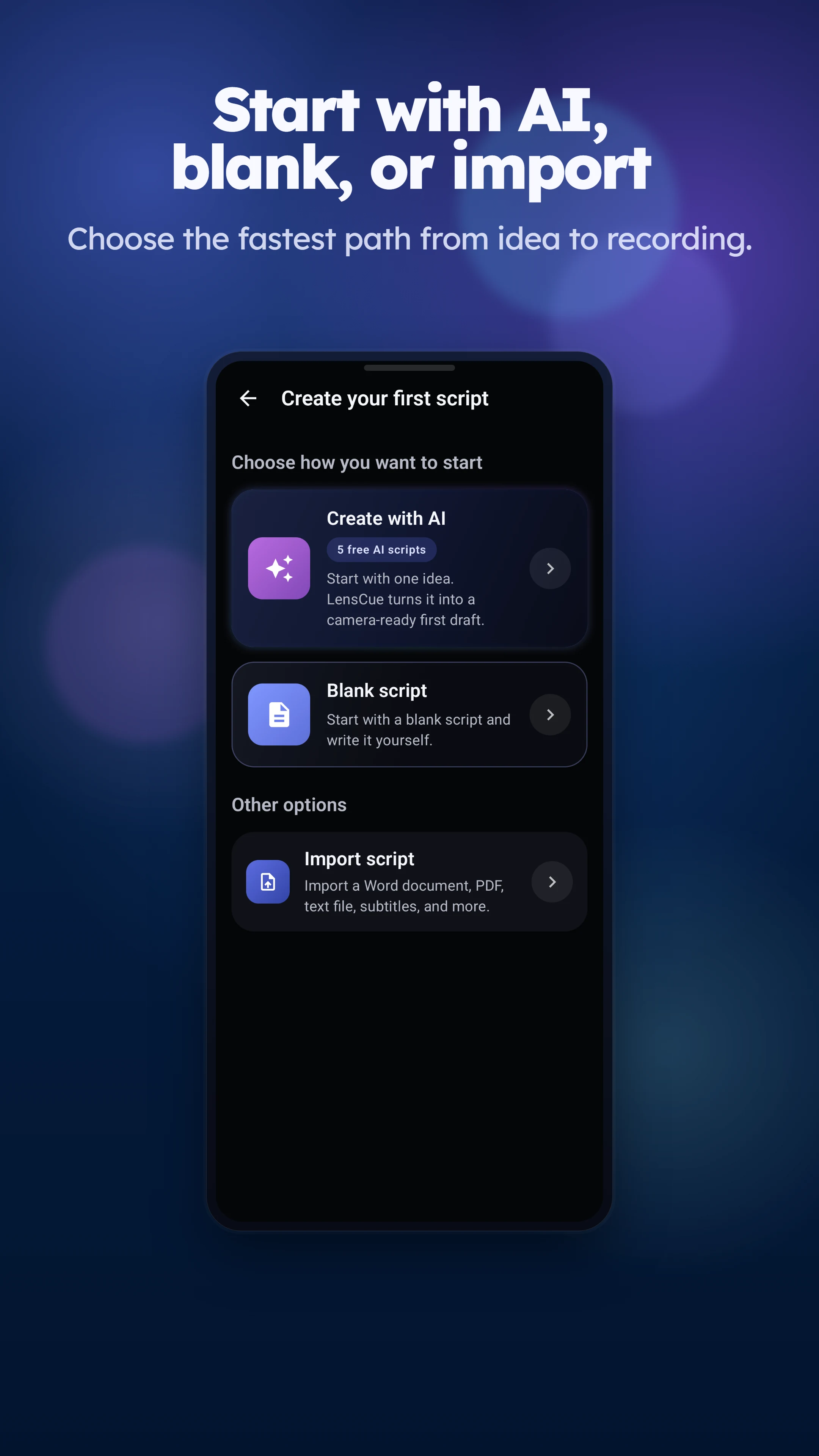 LensCue: Floating Teleprompter screenshot